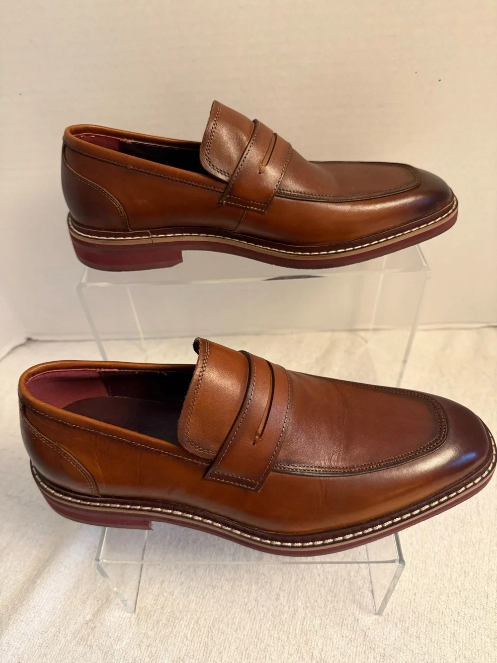 Vintage Foundry Co. Brown Penny Loafers – Men’s Size 7.5 Classic Dress Shoes New